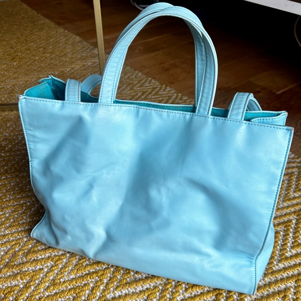 Telfar Light Blue Medium Shopping Bag - Picture 7 of 9